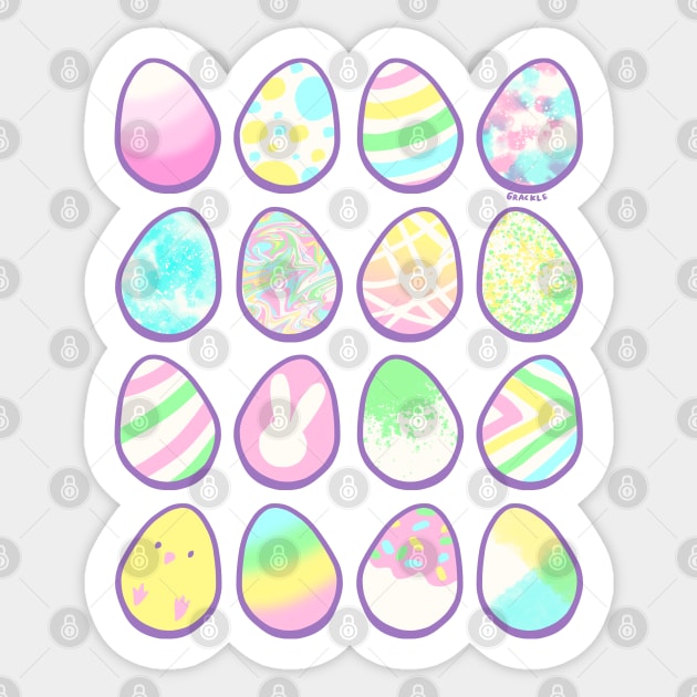 Easter Egg Haul Sticker by Jan Grackle